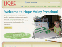 Tablet Screenshot of hopevalleypreschool.com